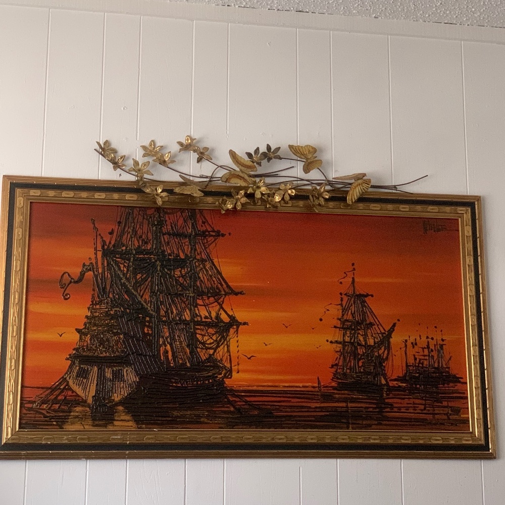 Rocket ship painting.